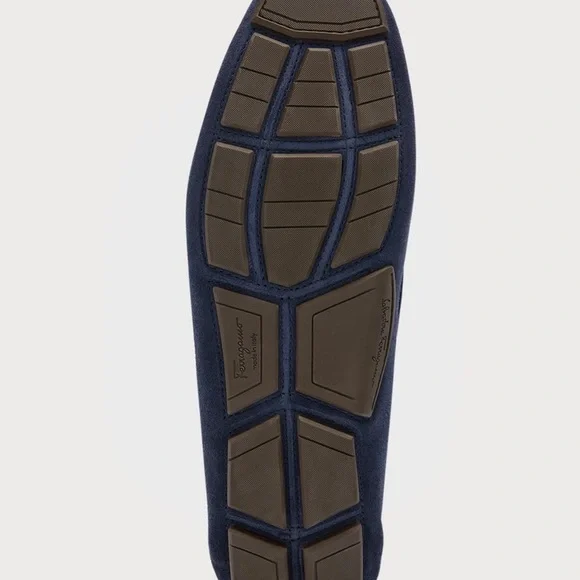 Salvatore Ferragamo men’s front 4 drivers suede bluemarine calf - suede/leather - Picture 6 of 7